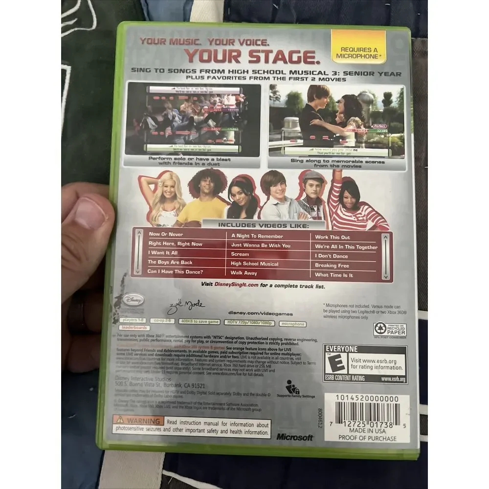 Disney Sing It: High School Musical 3 - Senior Year (Microsoft Xbox‎ 360, 2008)
